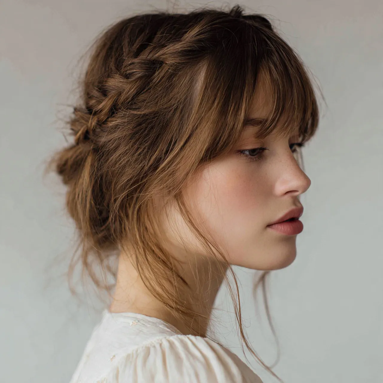 Braided Bangs Valentine Hairstyles Ideas