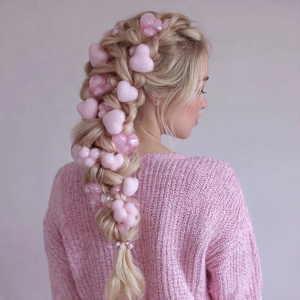 Bubble braid Valentine ideas