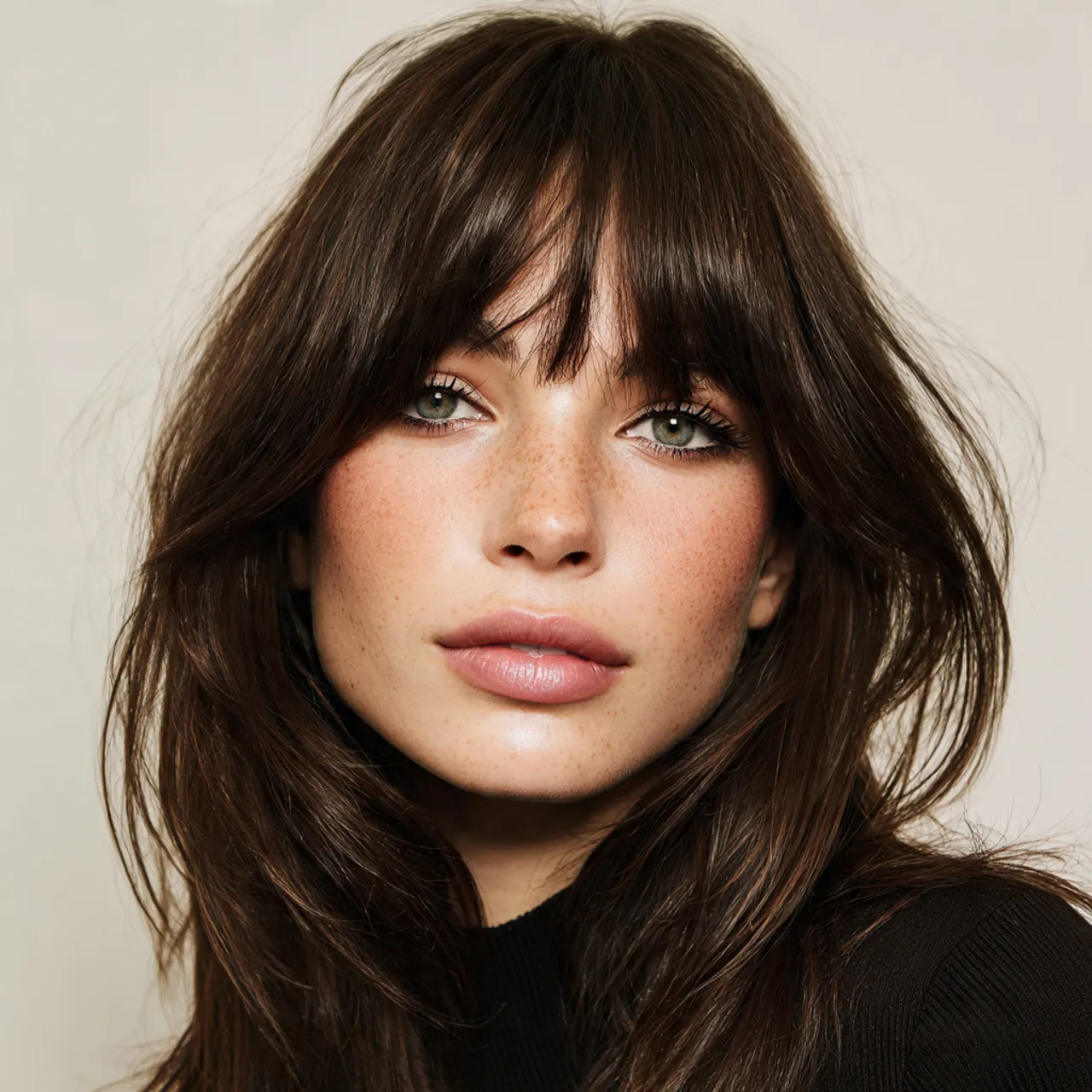 Curtain Bangs Medium Hairstyle Ideas