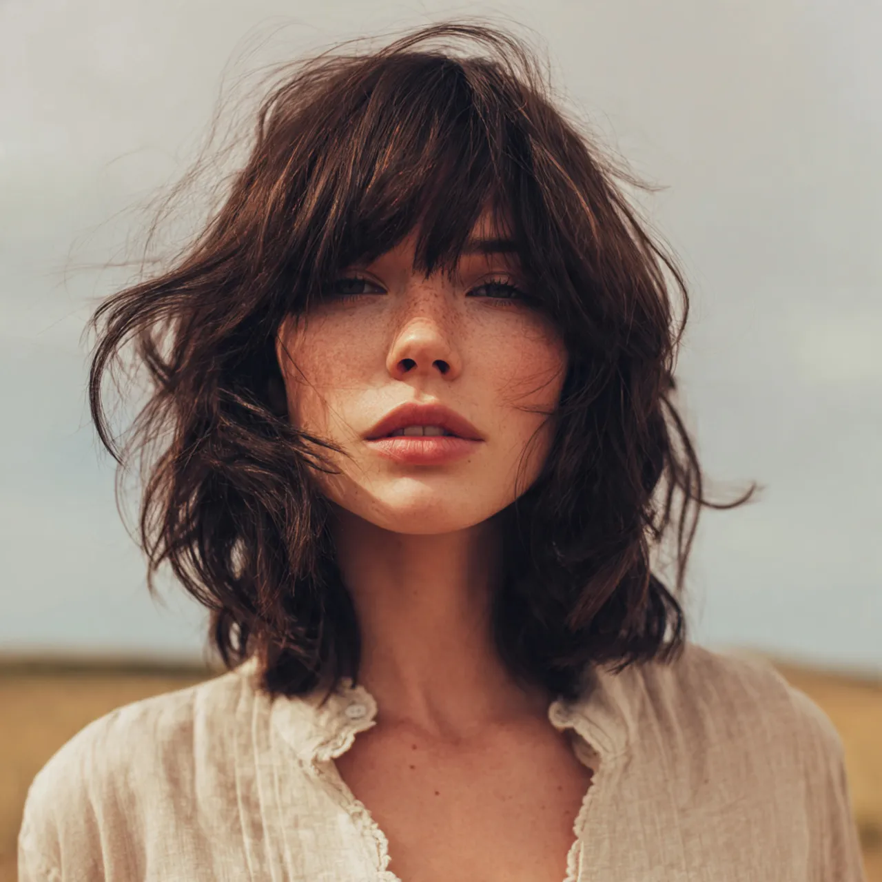 Face-framing shag ideas