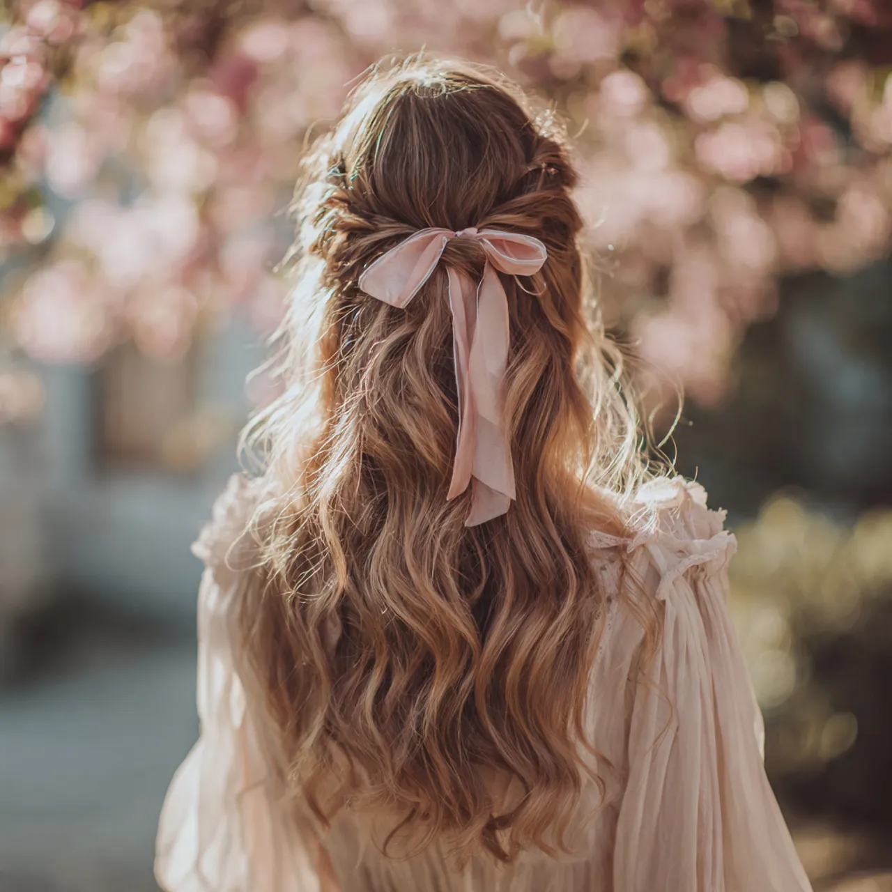 Feminine Ribbon Hair Idea