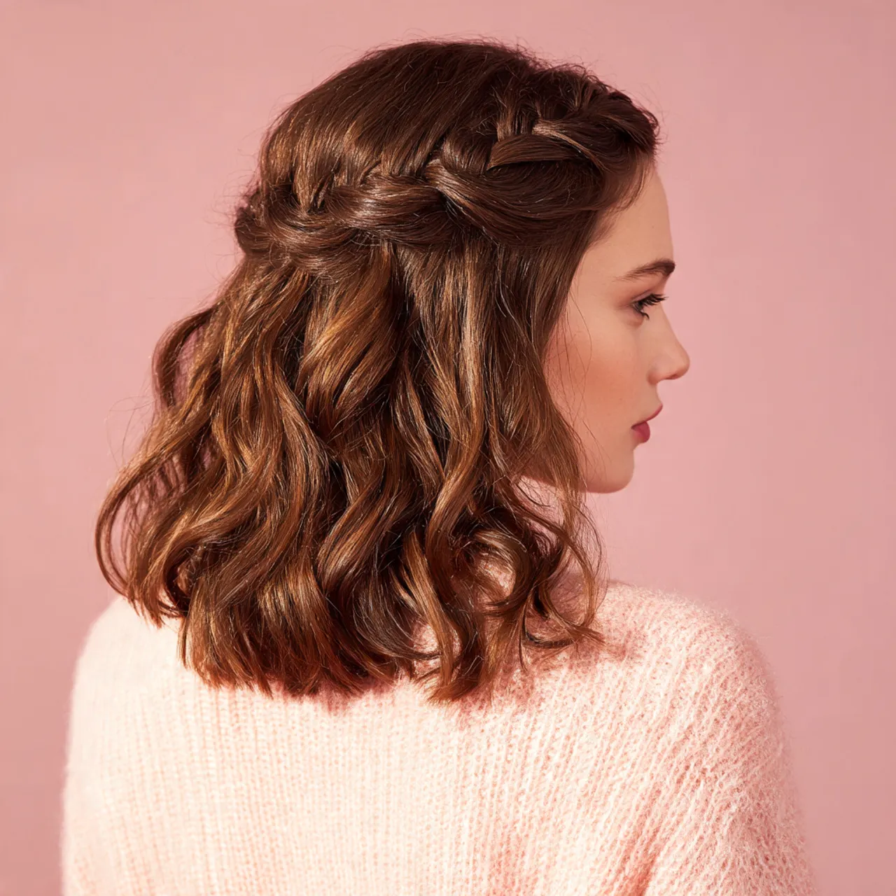 Half-Up Braided Valentine Ideas