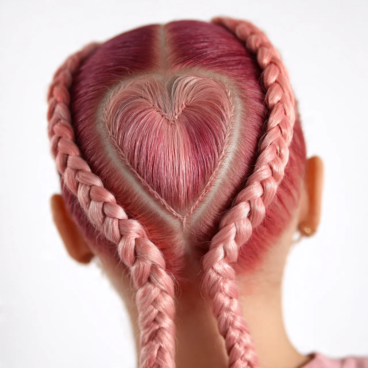 Heart Part Valentine Hairstyle Ideas
