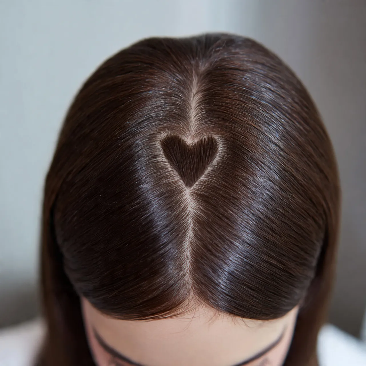 Heart-inspired hair part ideas