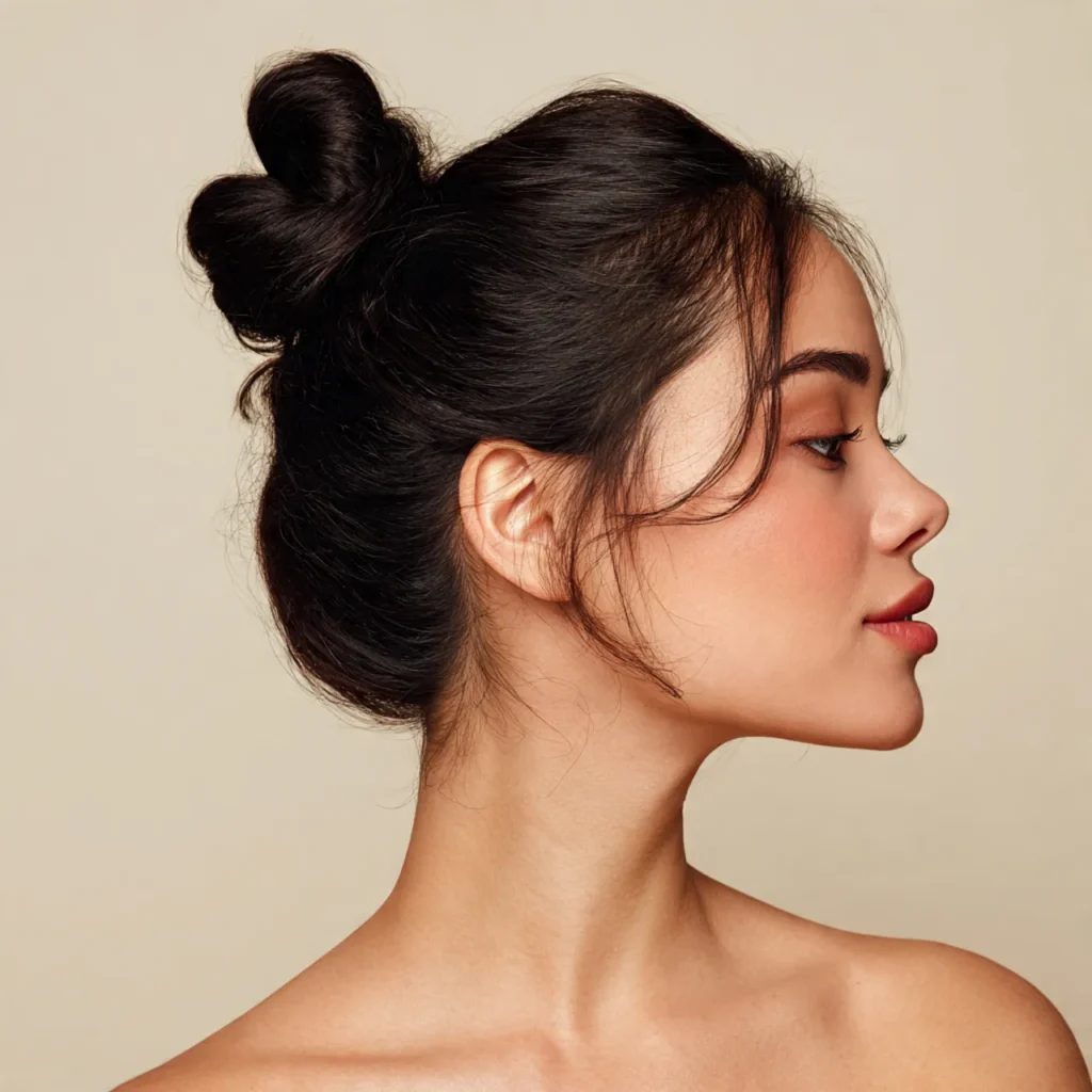 Heart shaped bun ideas