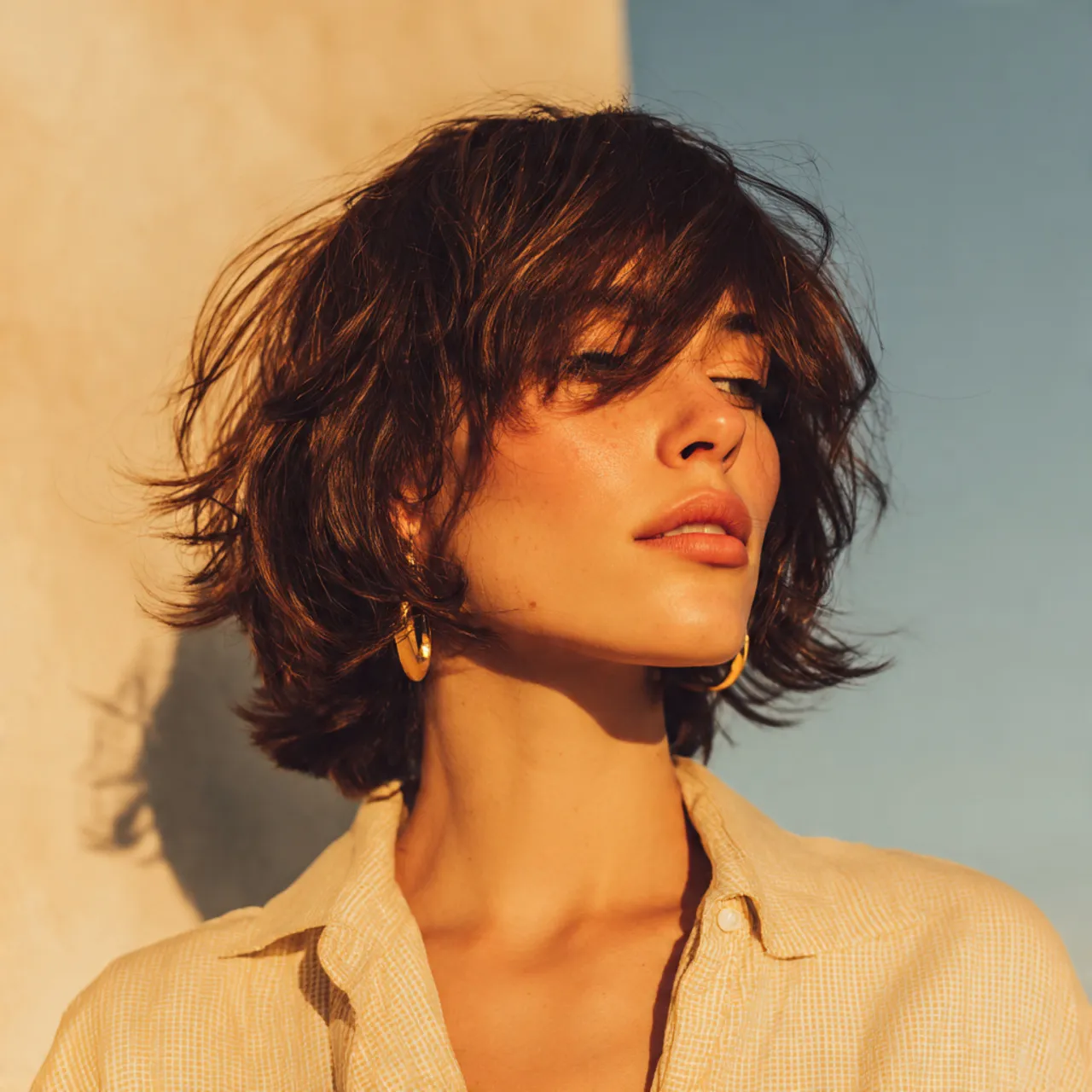 Layered shoulder-grazing cut ideas