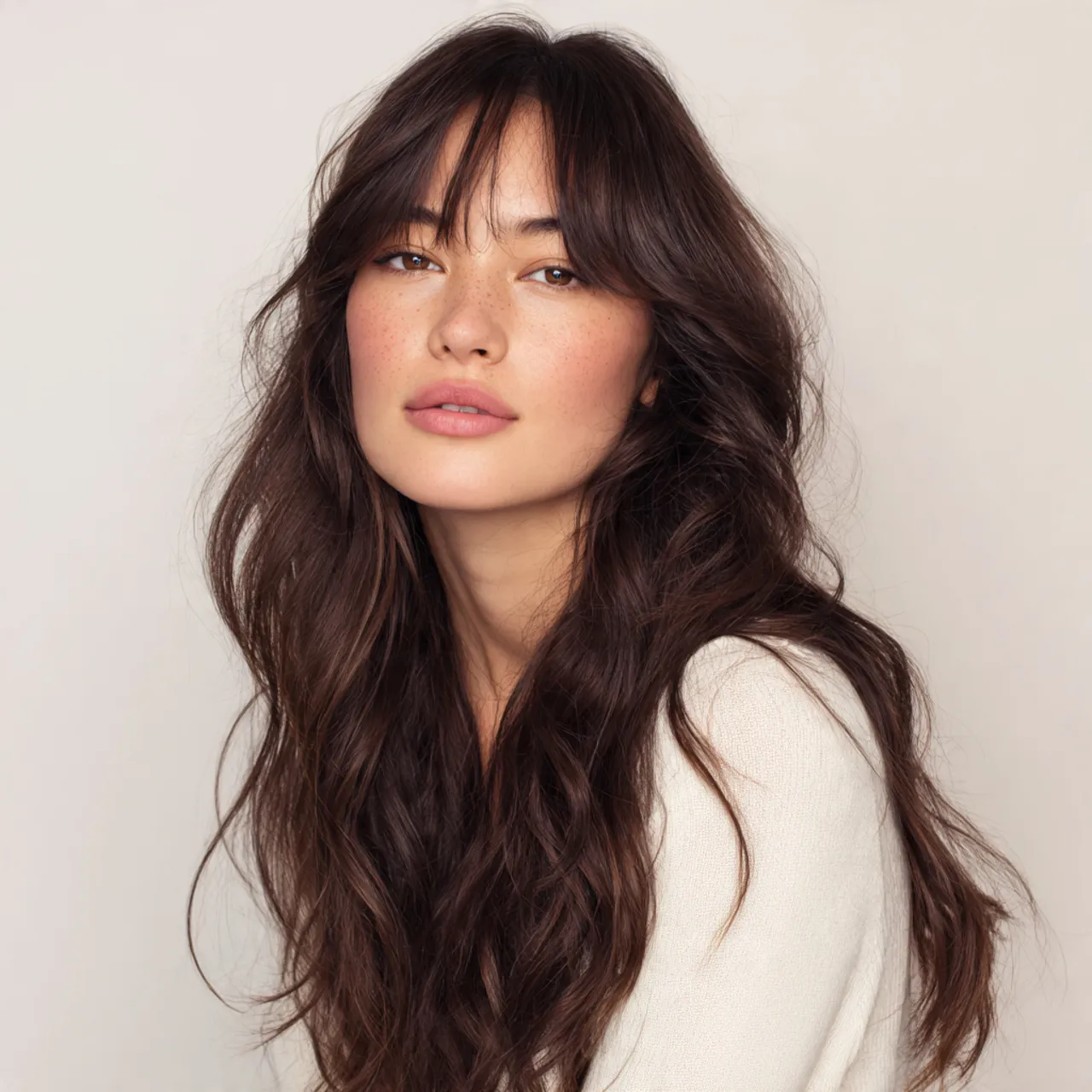 Long Hair with Face-Framing Pieces Idea