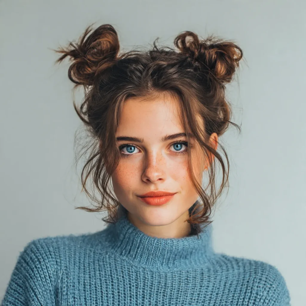 Playful space bun ideas