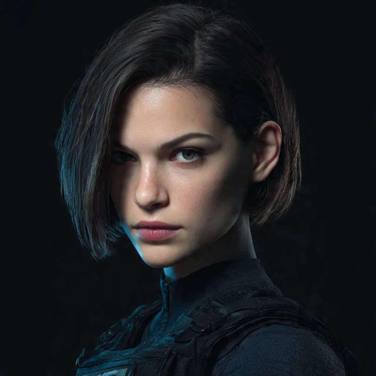 Sharp Jawline Jill Valentine Haircut Idea