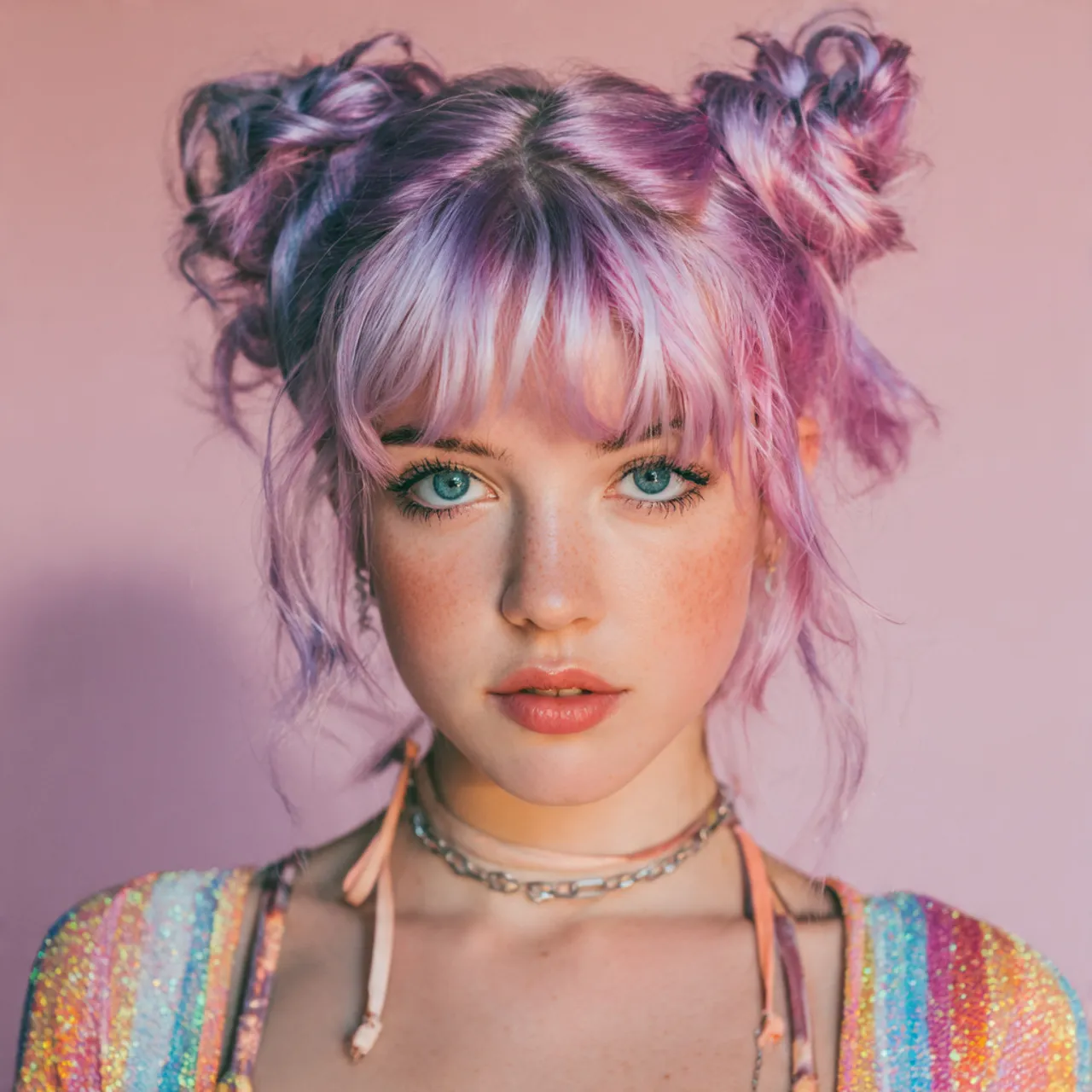 Space Bun Valentine Hairstyles Ideas