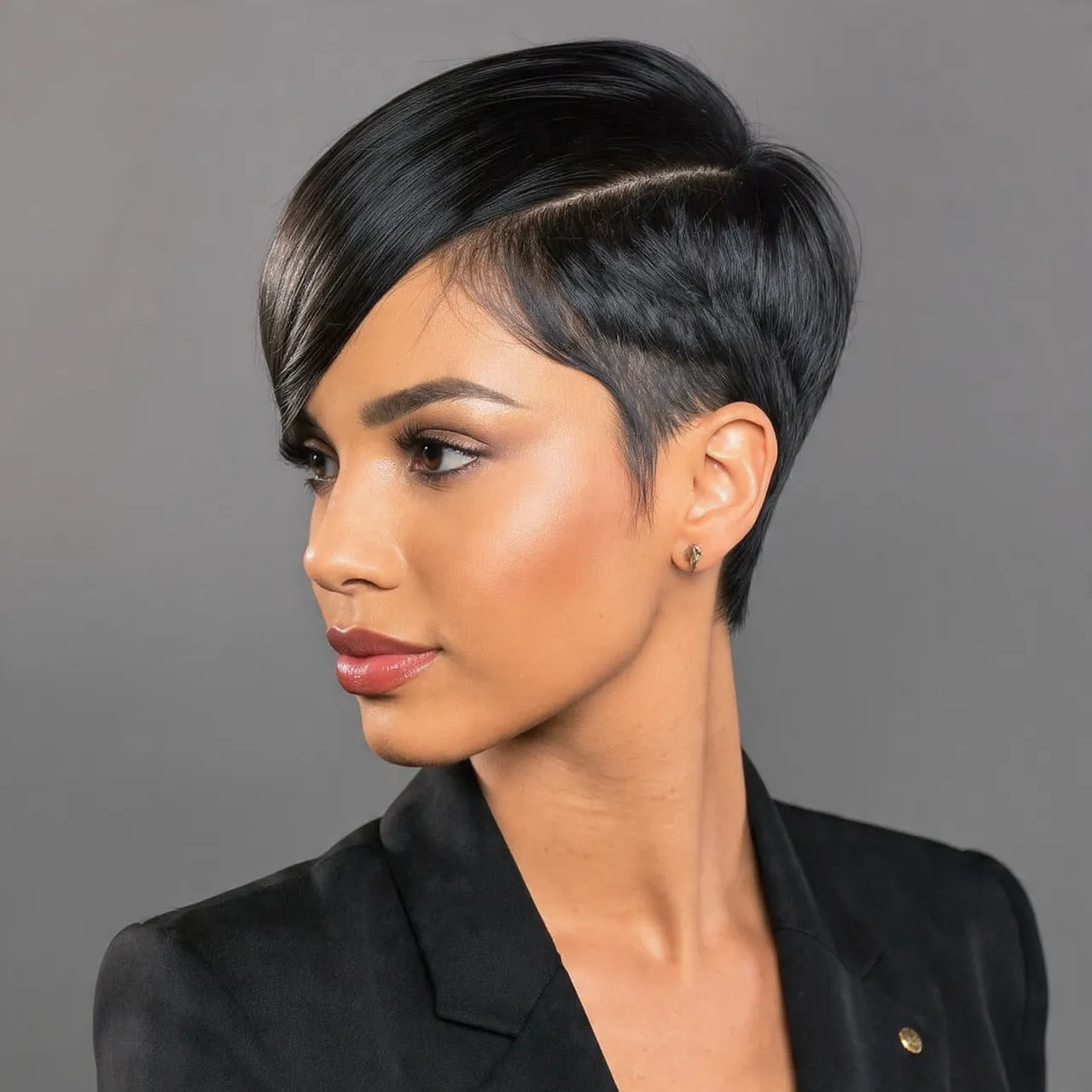 90s Sleek Side-Part Pixie Ideas