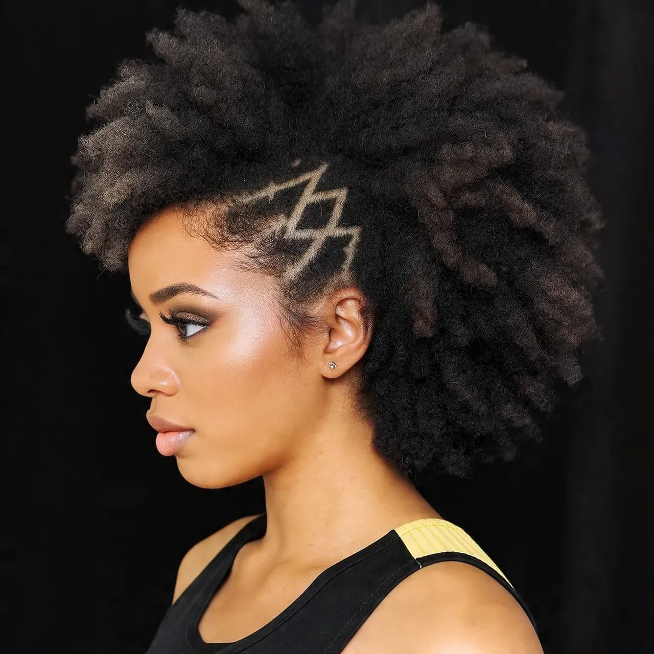 Afro with Creative Part Designs Ideas