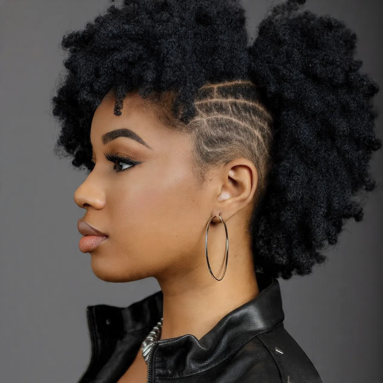 Afro with Shaved Sides Ideas