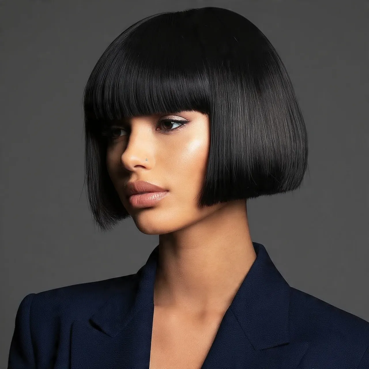 Blunt Cut Bob with Straight Bangs Ideas