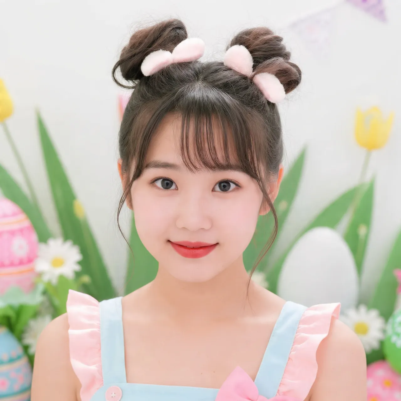 25 Cute Hairstyles for Easter Ideas to Brighten Your Spring Celebration 3 Bunny Ear Hair Bun Ideas