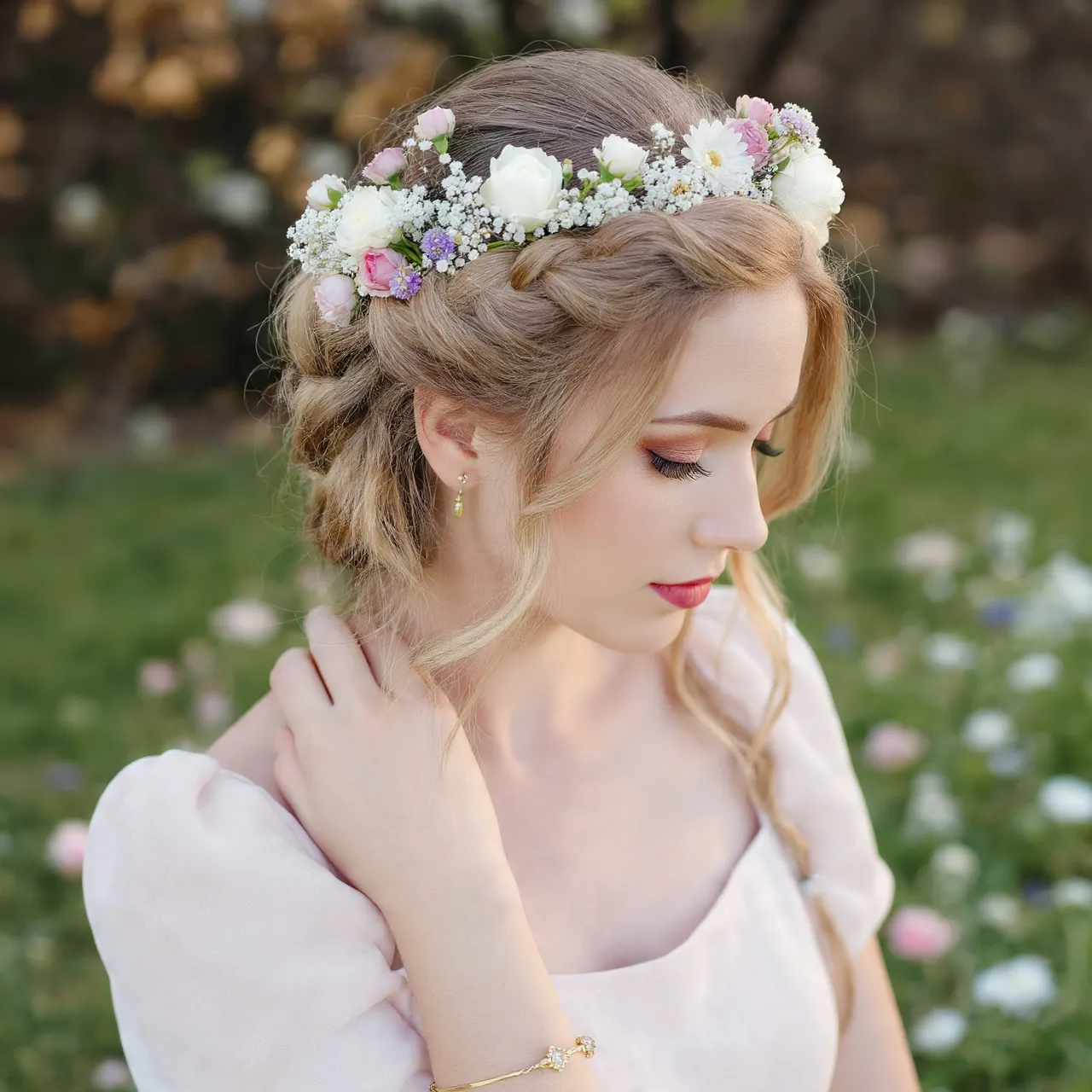 25 Beautiful Hairstyles for Easter Ideas to Celebrate Spring in Style 1 Floral Crown Braid Ideas