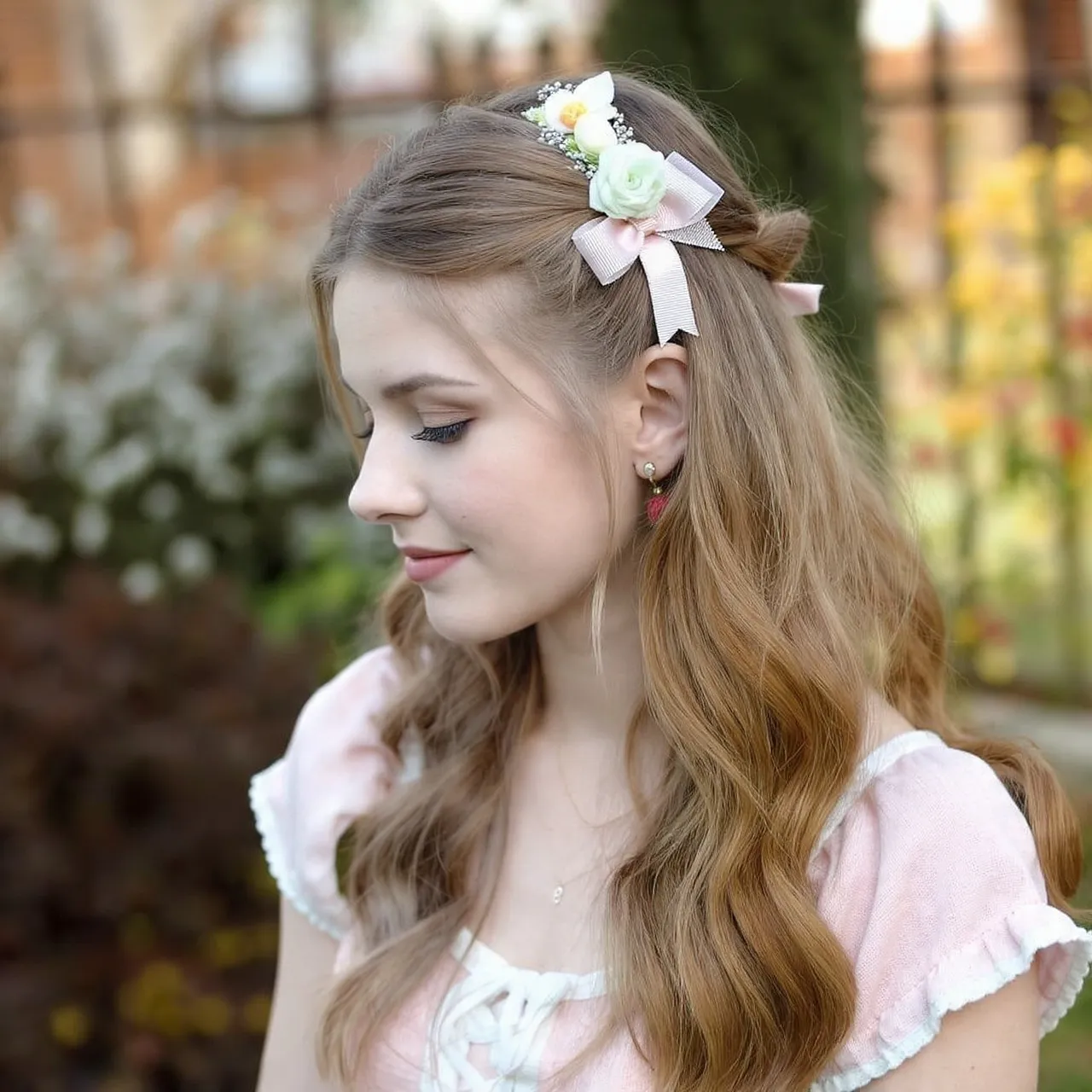 Half Up Half Down Easter Hairstyle Ideas