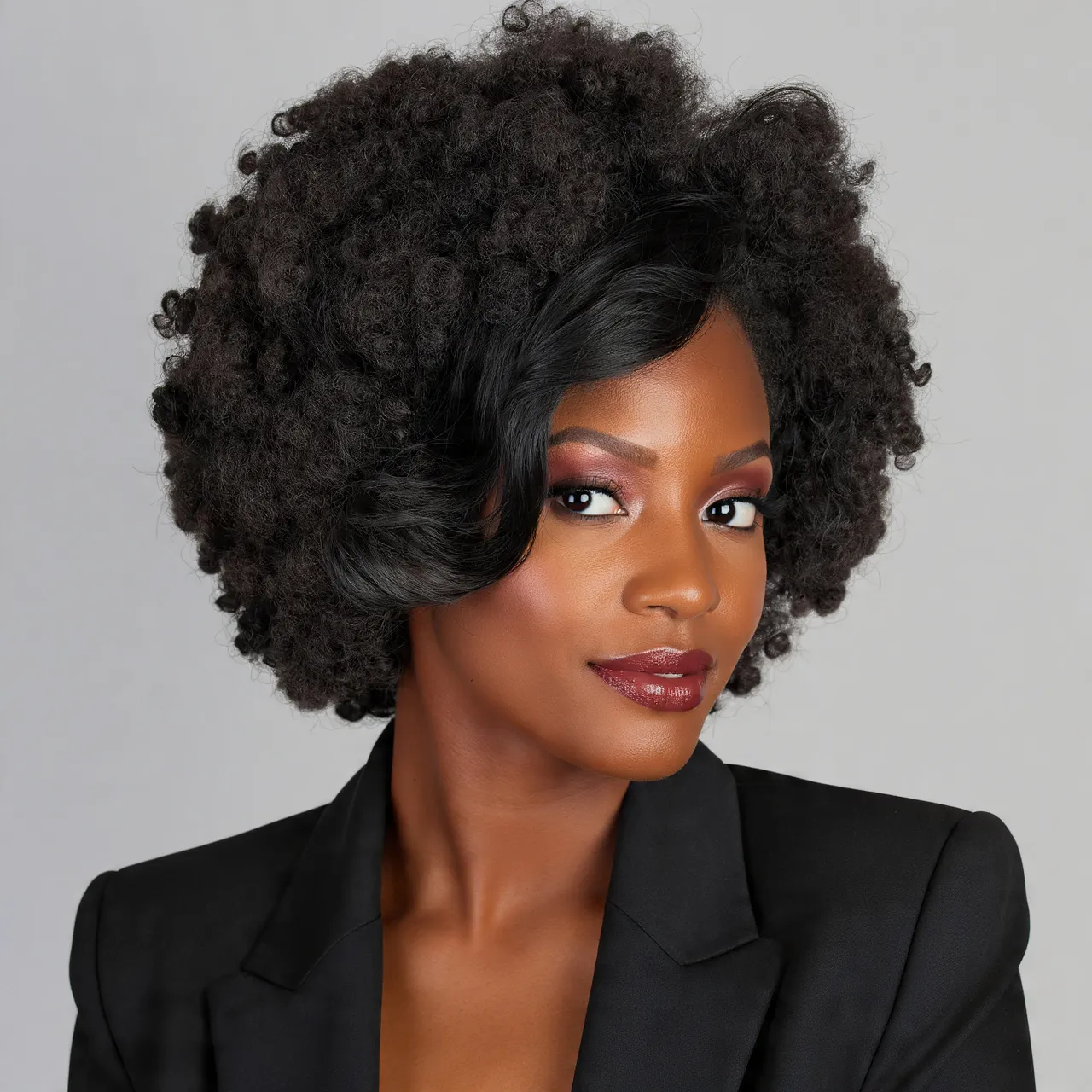 Side-Part Afro Ideas