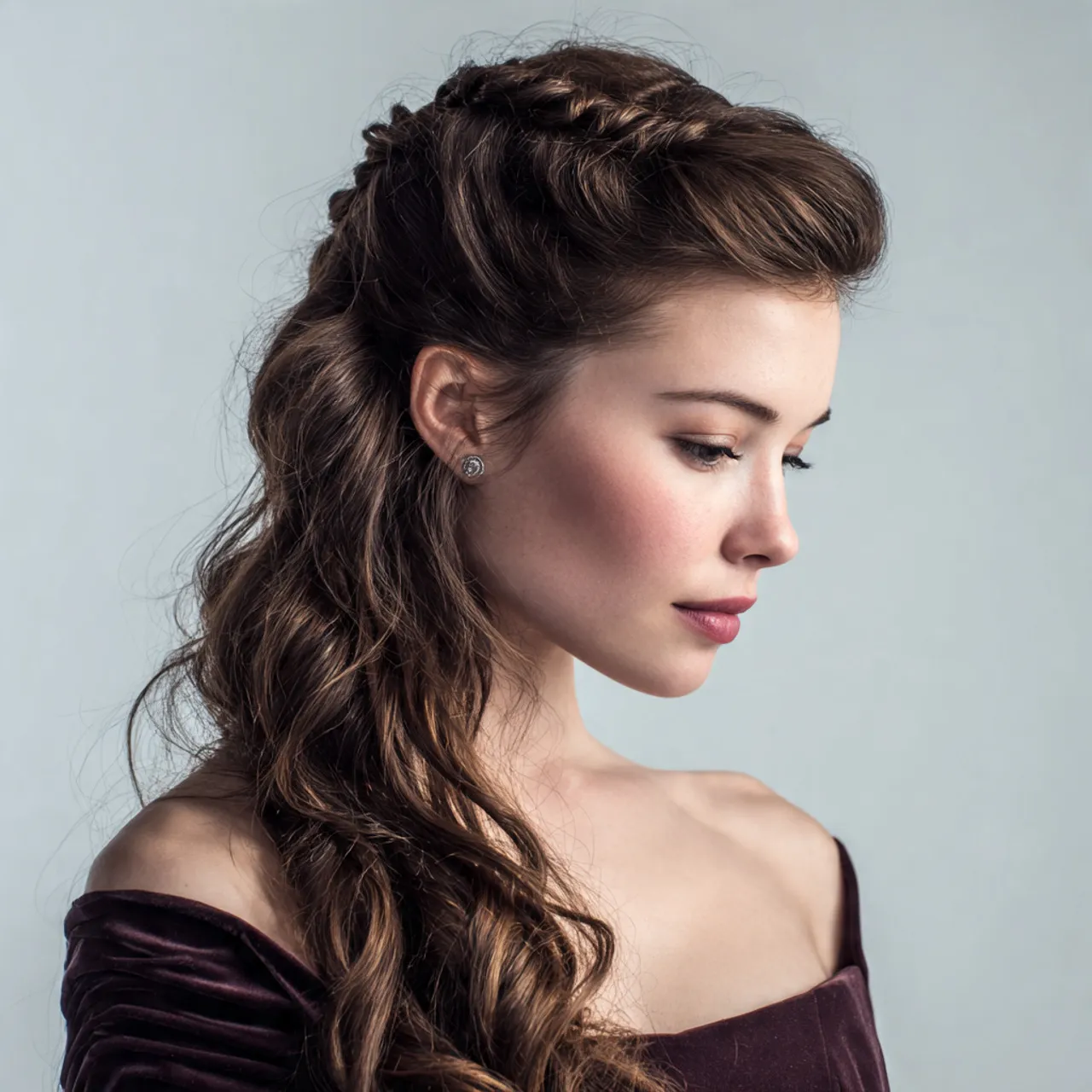 Twisted Half Up Half Down Hairstyles Ideas