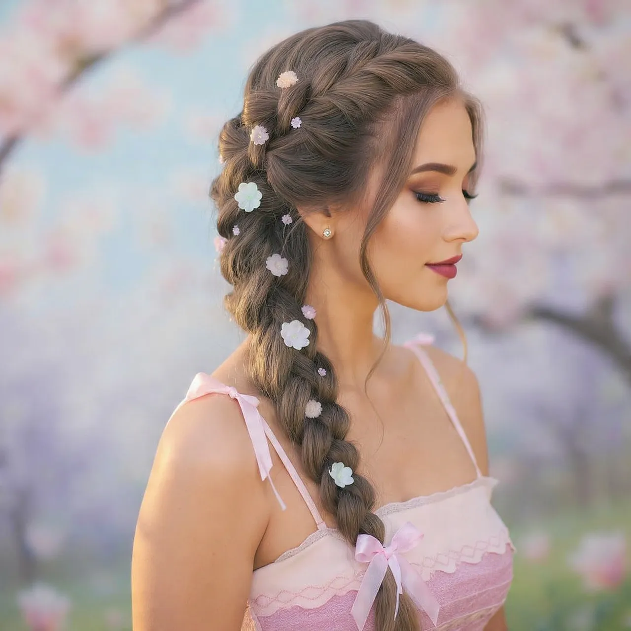 25 Beautiful Hairstyles for Easter Ideas to Celebrate Spring in Style 15 Waterfall Braid Ideas