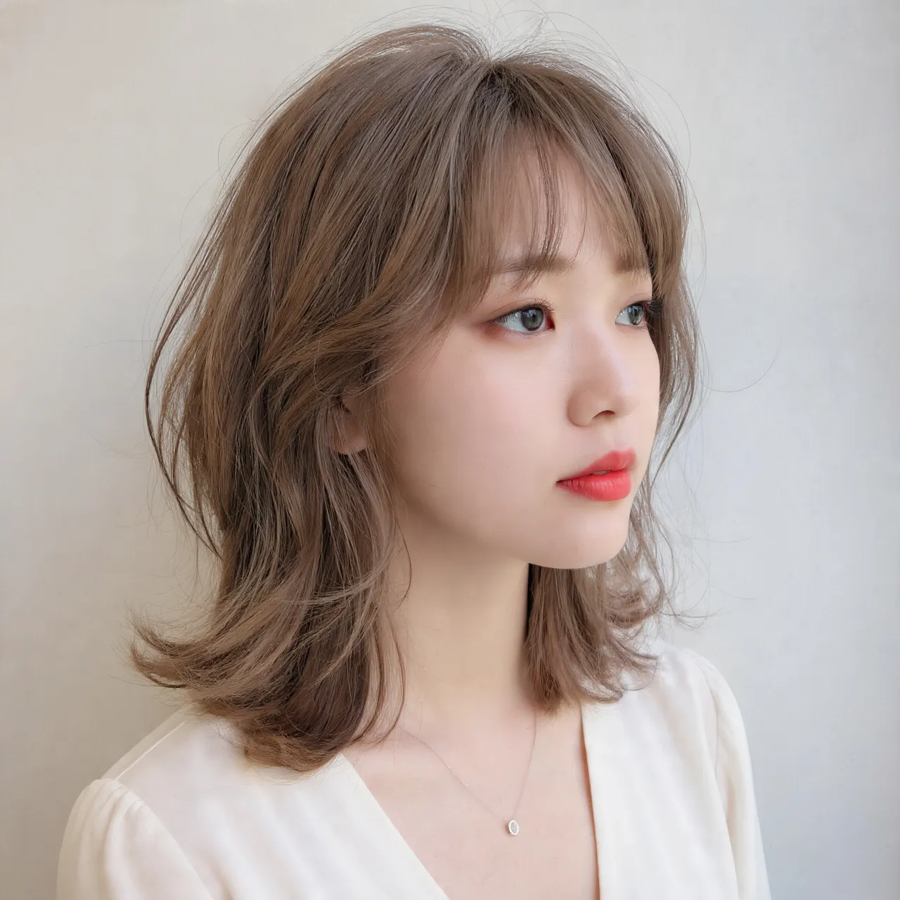 Wispy Bangs with Shoulder-Length Hair Ideas