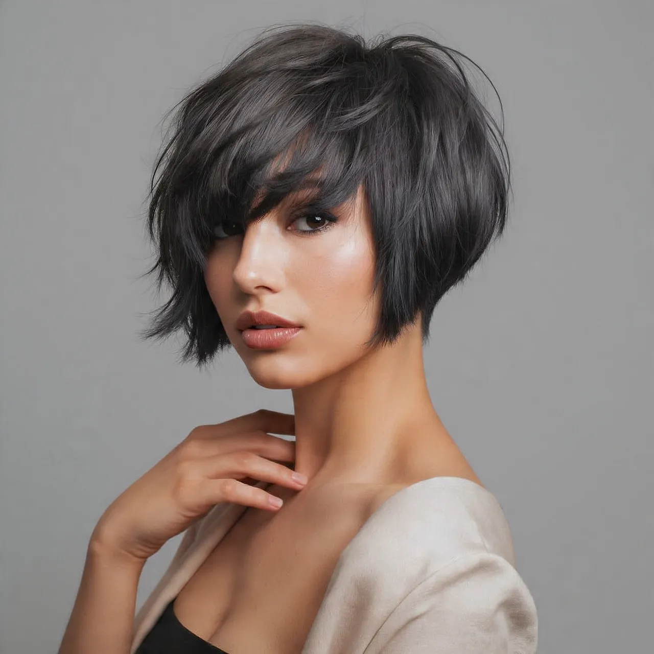 Chin-Length Messy Bob Ideas