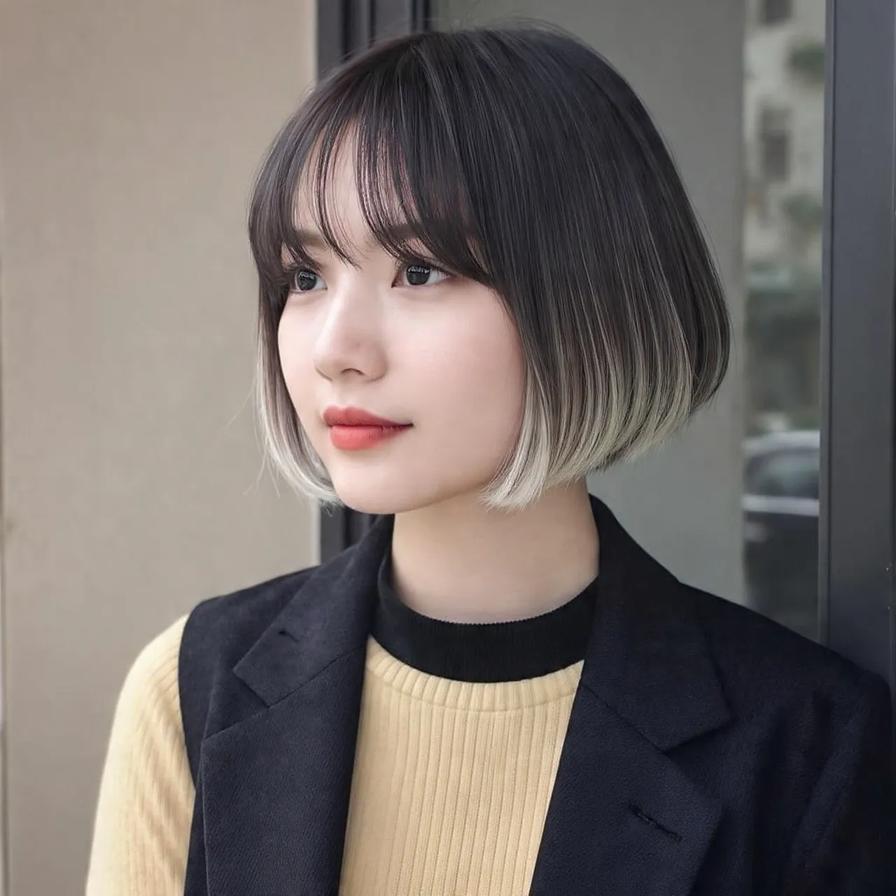 Curtain Bangs Bob Hairstyles for Fine Hair Ideas