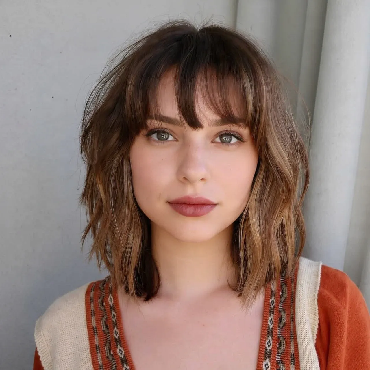 Curtain Bangs Medium Shag Ideas