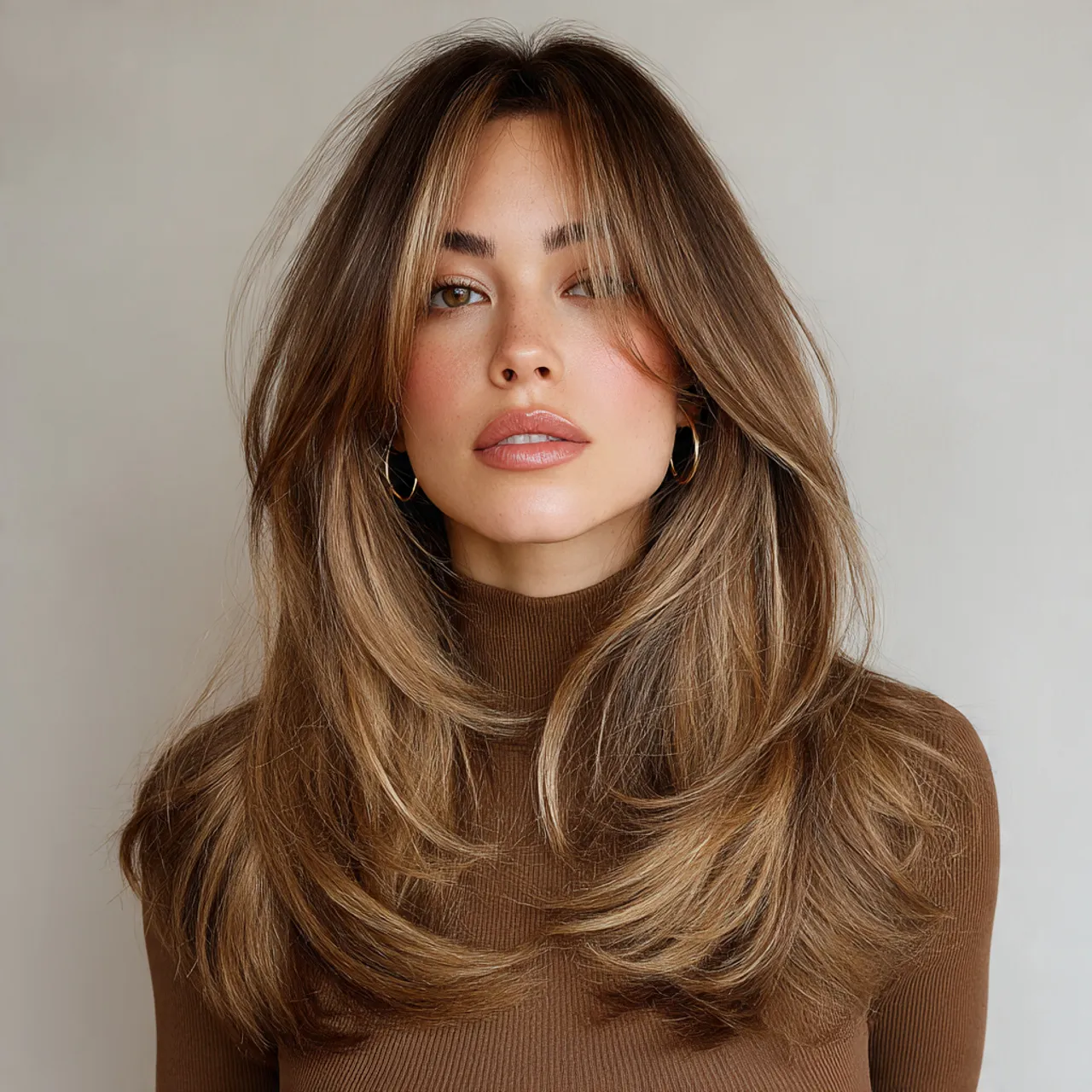 27 Gorgeous Layered Haircuts for Long Hair Ideas You'll Love 4 Curtain Bangs with Layered Long Hair Ideas
