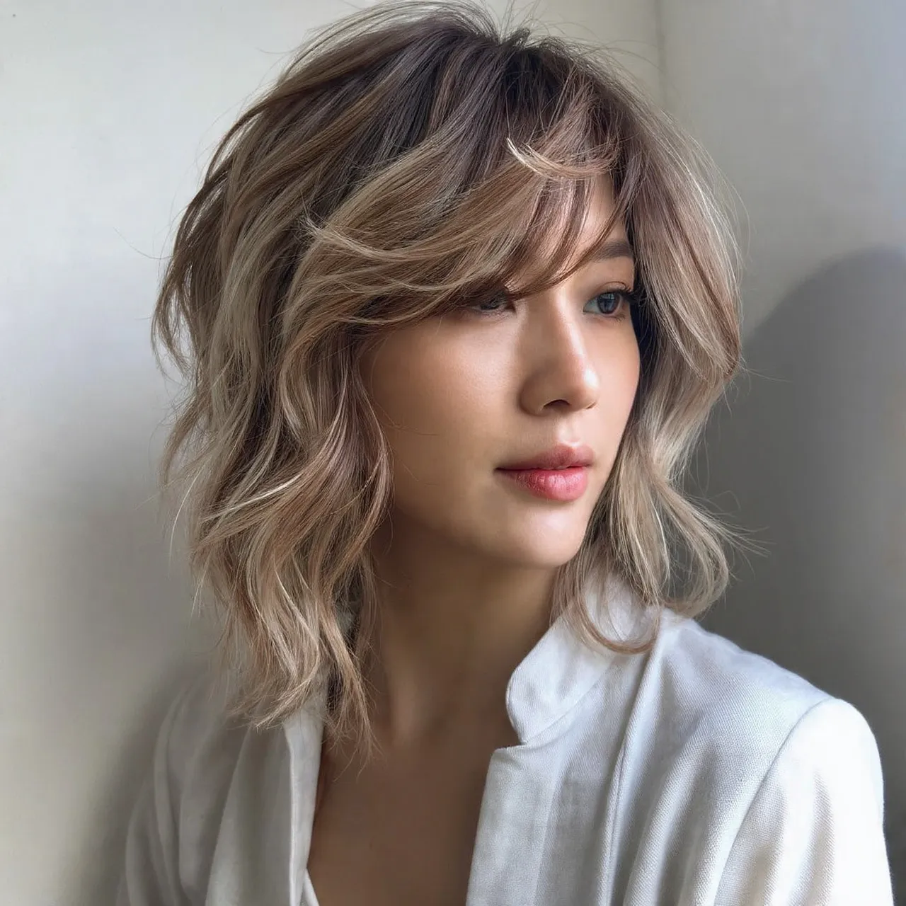 Effortless Medium Shag Hair Ideas