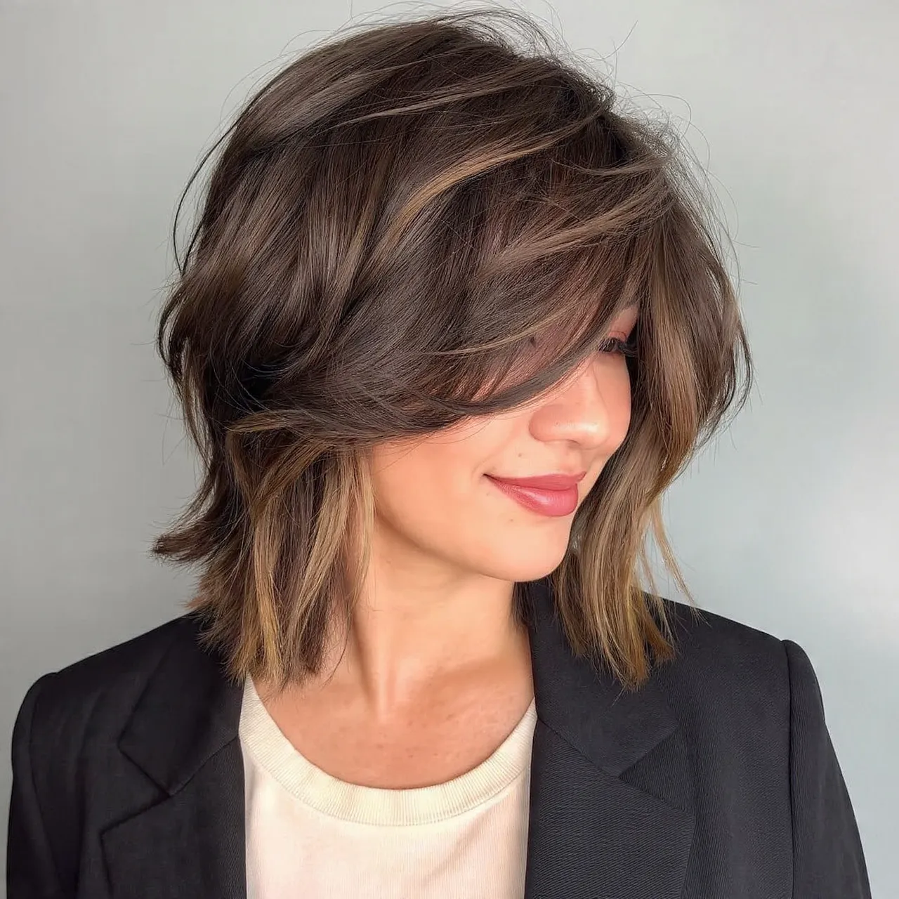Layered Medium Shag Haircut Ideas