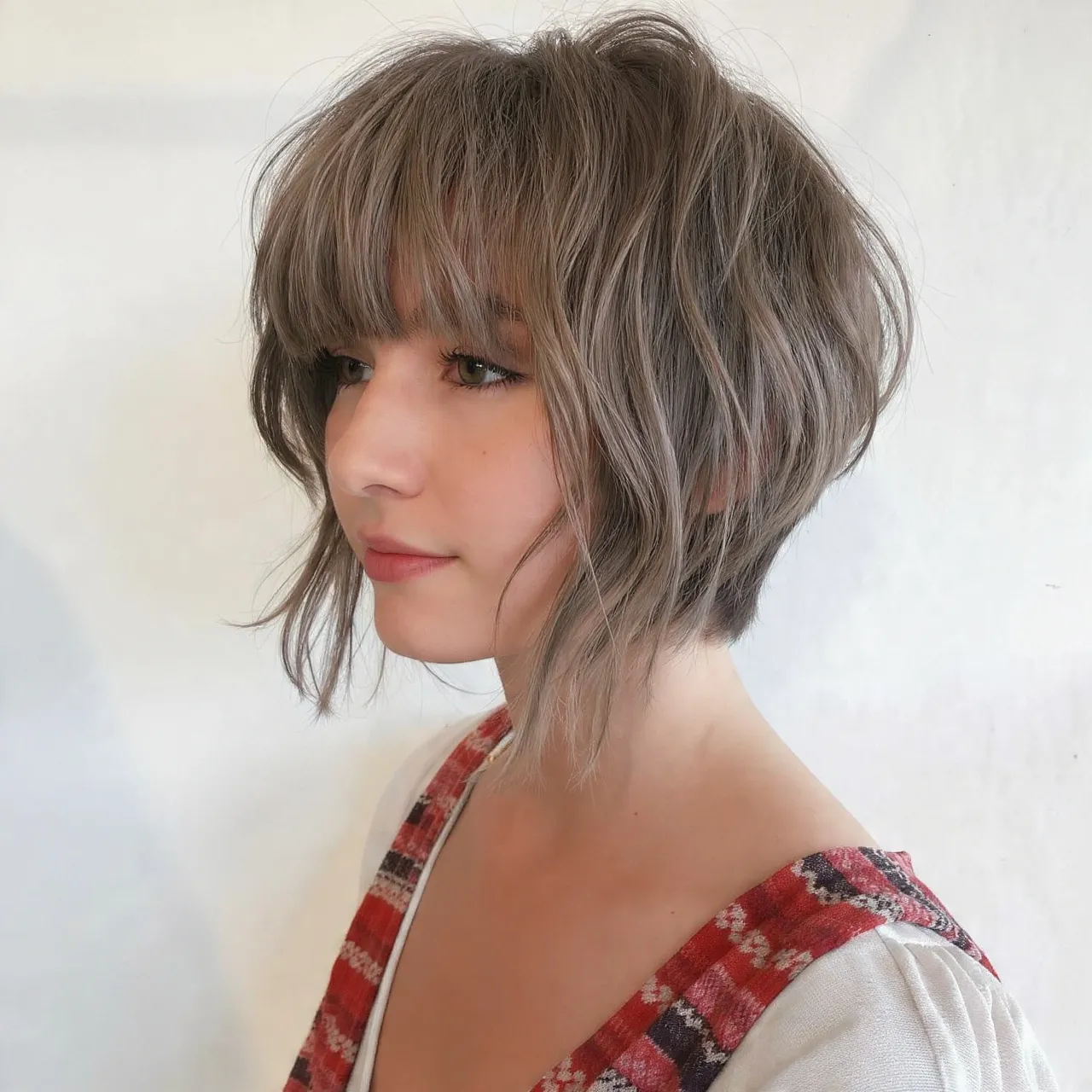 Messy Bob with Curtain Bangs Ideas