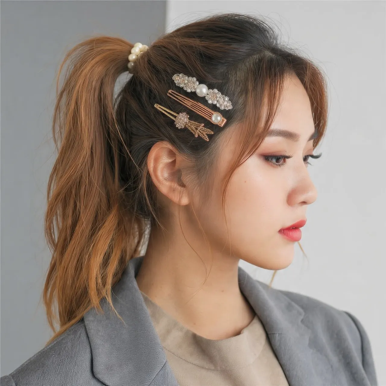 25 Messy Ponytail Hairstyles Ideas for Effortless Beauty and Style 14 Messy Ponytail with Hair Accessories Ideas