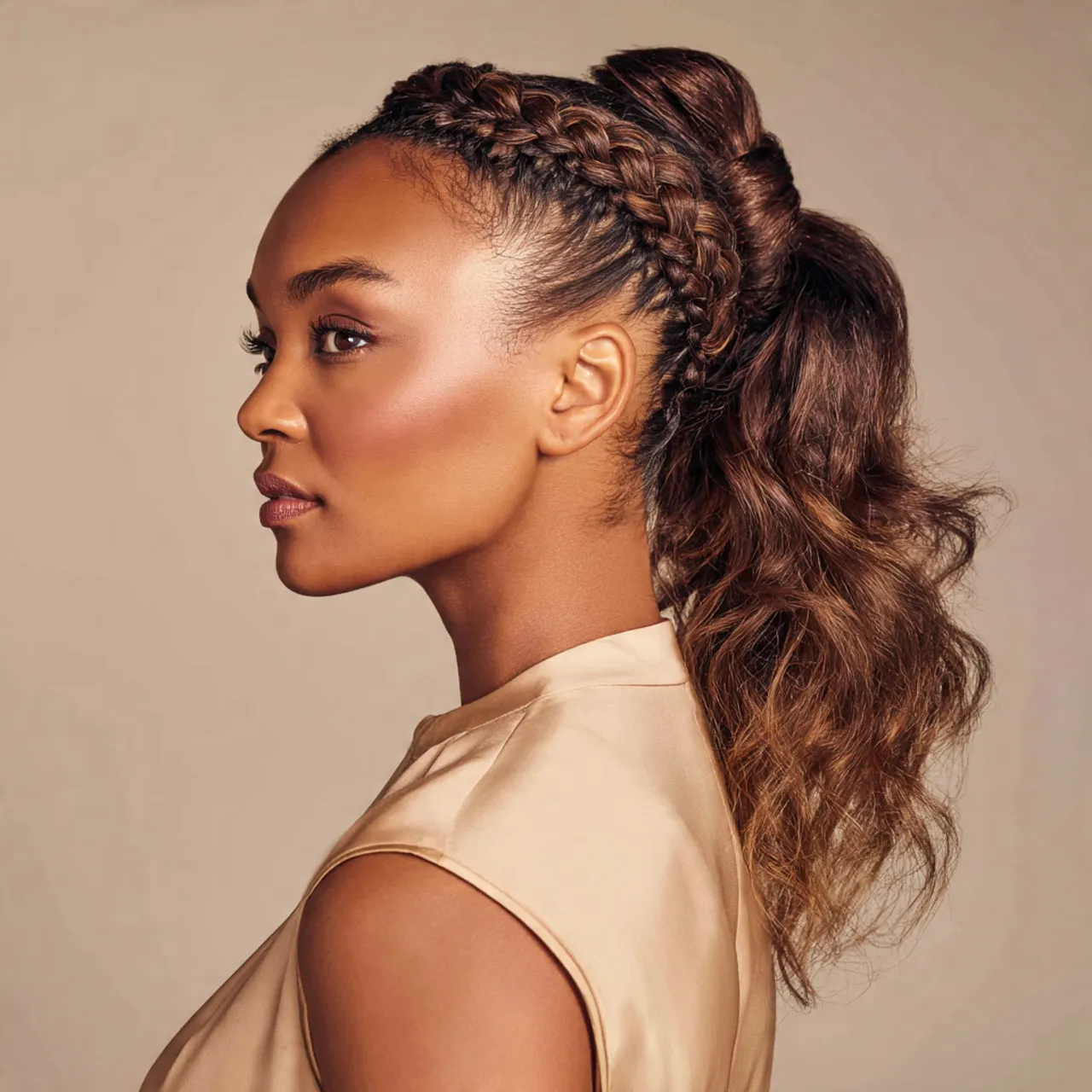 25 Trendy Easy Ponytail Hairstyles Ideas for Every Mood and Occasion 21 Ponytail with Braided Crown Ideas