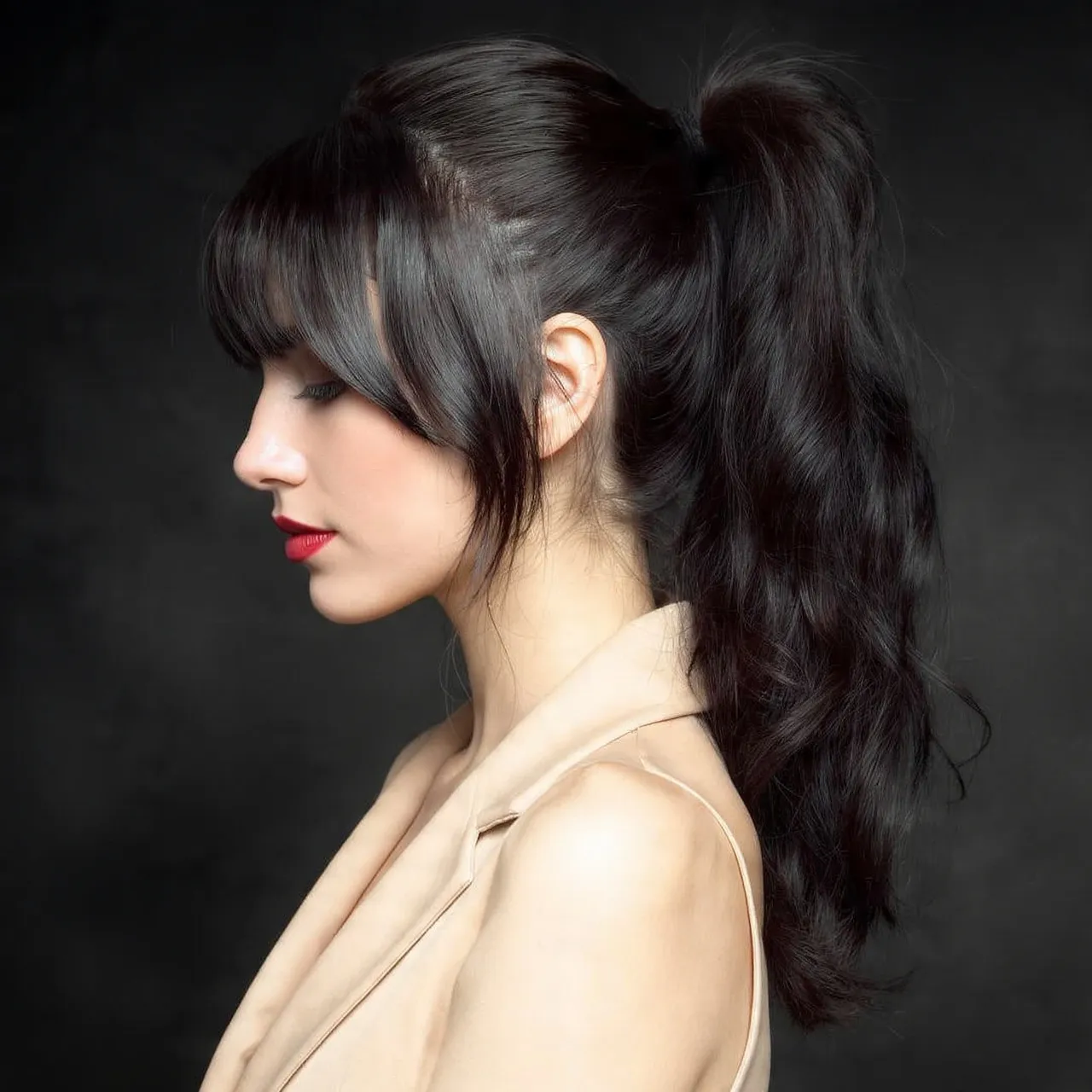 25 Messy Ponytail Hairstyles Ideas for Effortless Beauty and Style 12 Sleek Front Messy Ponytail Ideas