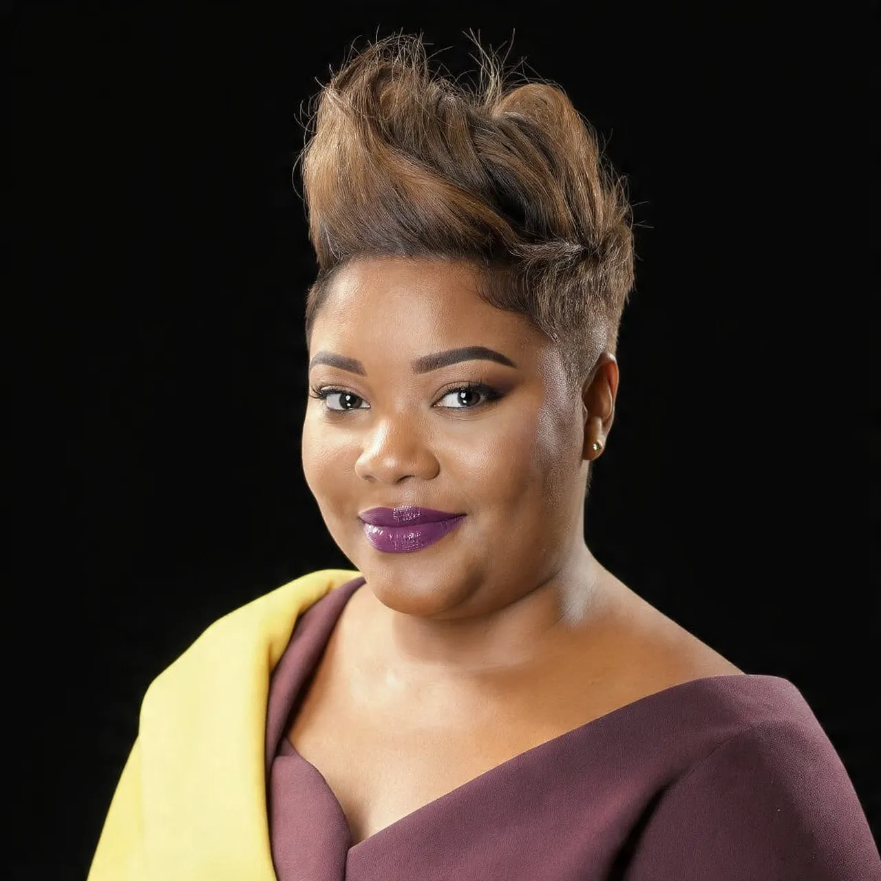 Voluminous Crown Pixie Haircut Idea for Round Faces