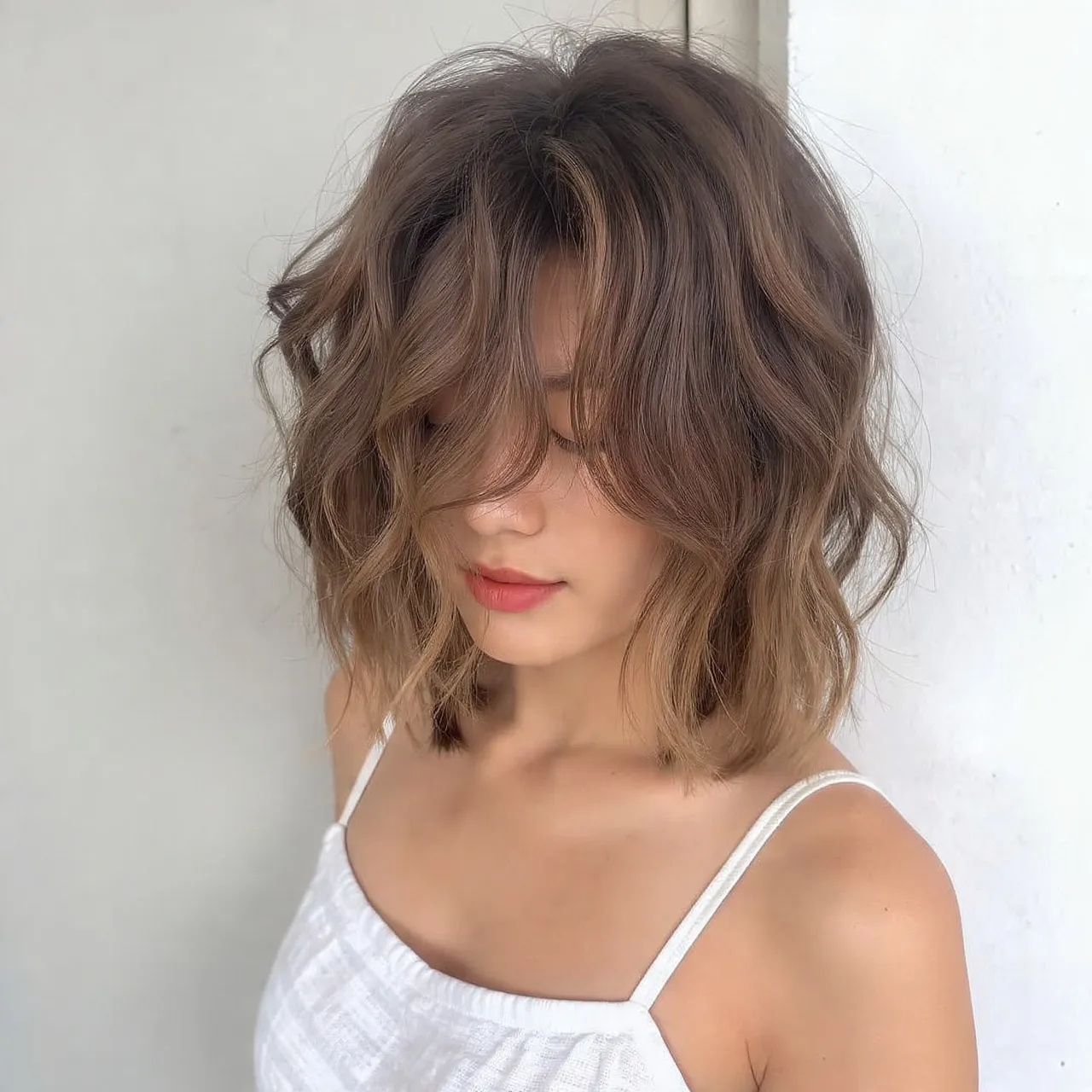 Wavy Medium Shag Haircut Ideas